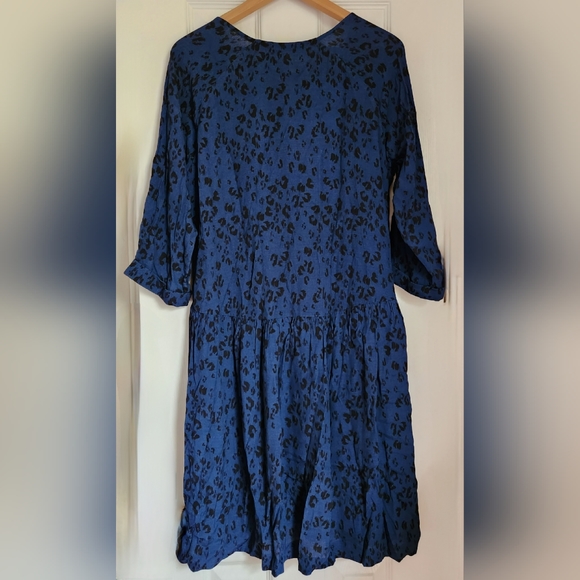 Lined with Pockets Leopard Print Dress - Garnet Hill - Size 12 - Picture 3 of 11